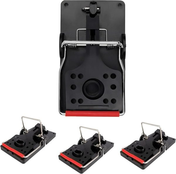 SAIFXO Rat Traps - 4 x Professional Quality & Heavy Duty Mouse Traps That Kill Instantly for Indoors